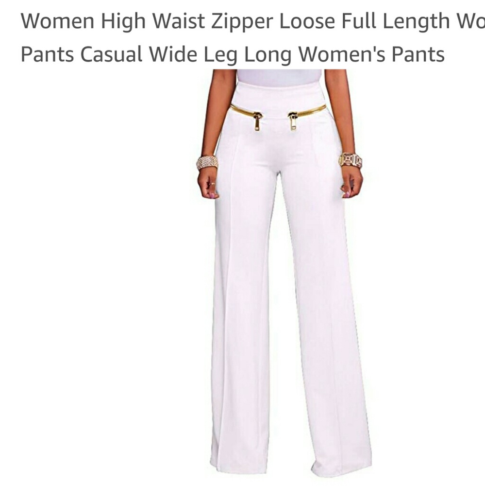 HIGT RISE PALLAZO XL COLOR WHITE